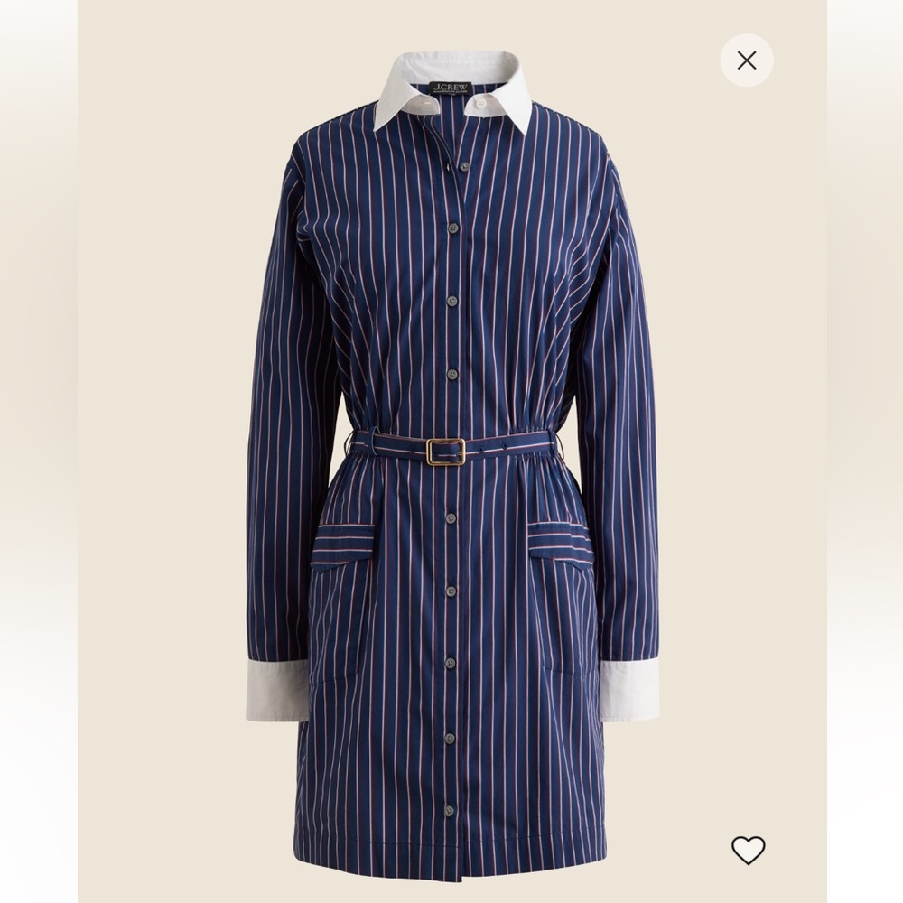 J. Crew Blue and White Striped Mini Dress